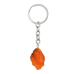 Carnelian Crystal Keychain (Raw)