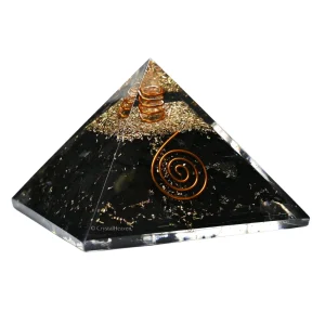 Black Tourmaline Orgone Pyramid (Copper Coil)
