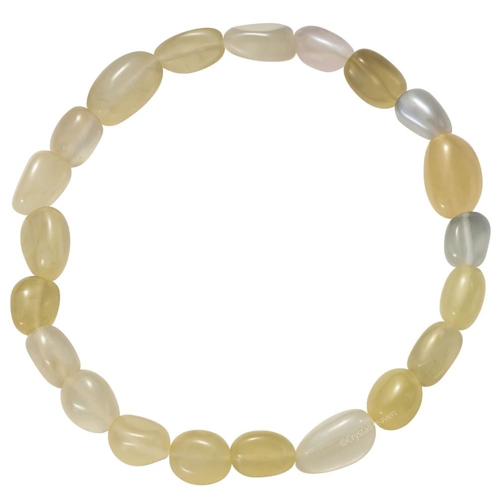 White Moonstone Tumbled Bracelet (Elastic)