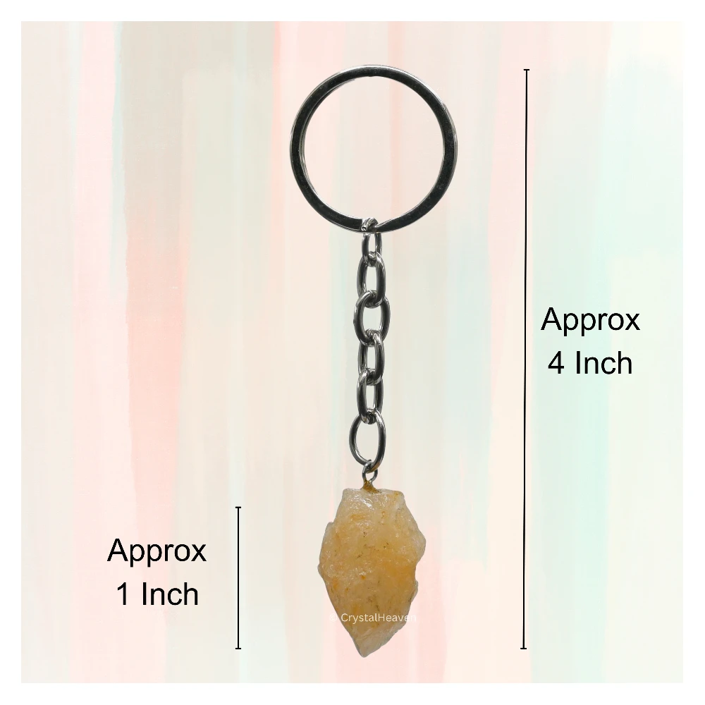 Yellow Aventurine Crystal Keychain (Raw) - Image 3