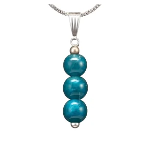 Apatite Crystal Bead Necklace (Silver)