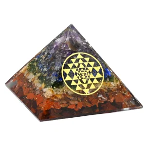7 Chakra Orgone Pyramid (Round Shriyantra)