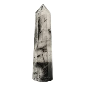 Black Rutilated Quartz Crystal Tower (3" to 4" inch)