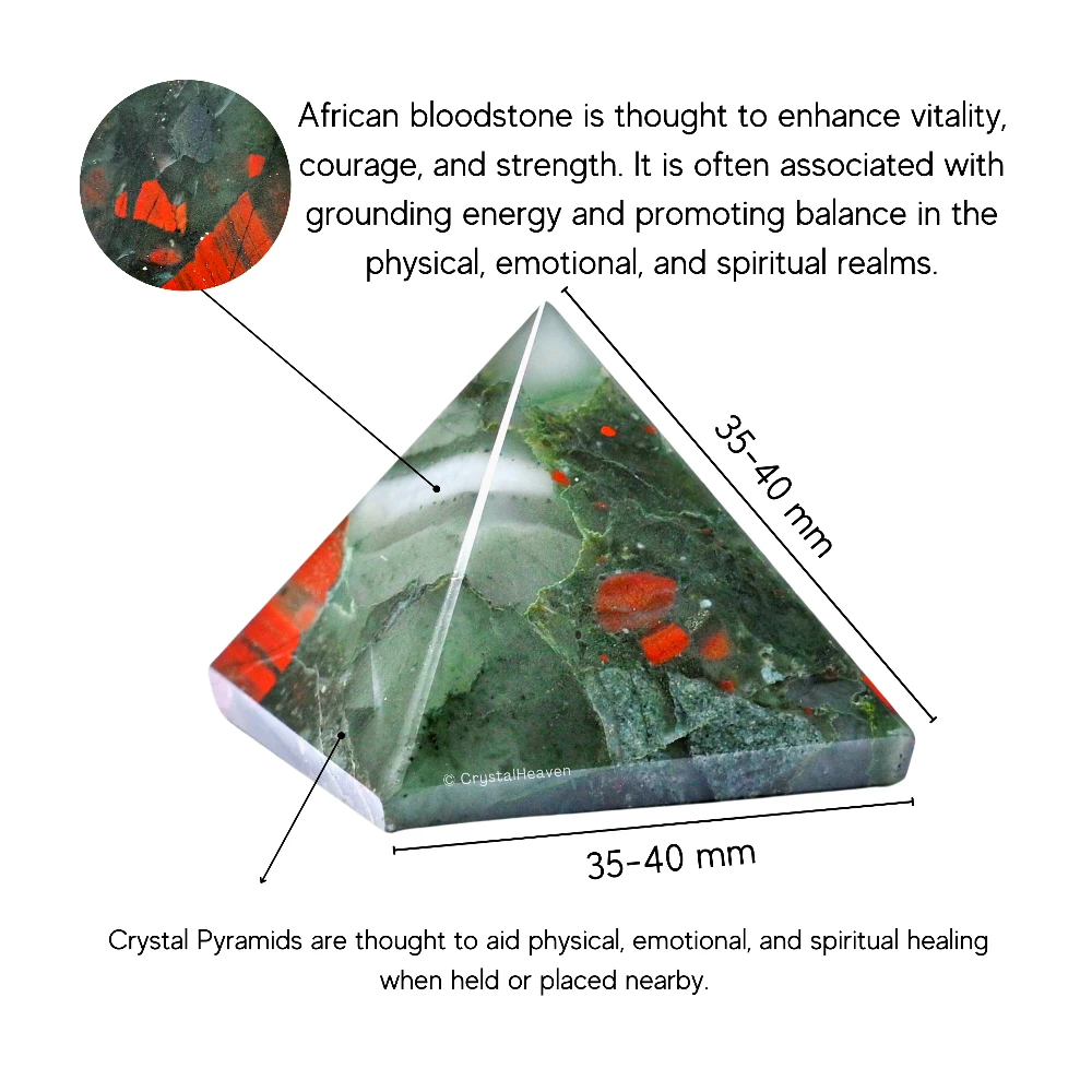African Bloodstone Pyramid (1.5 Inch) - Image 3