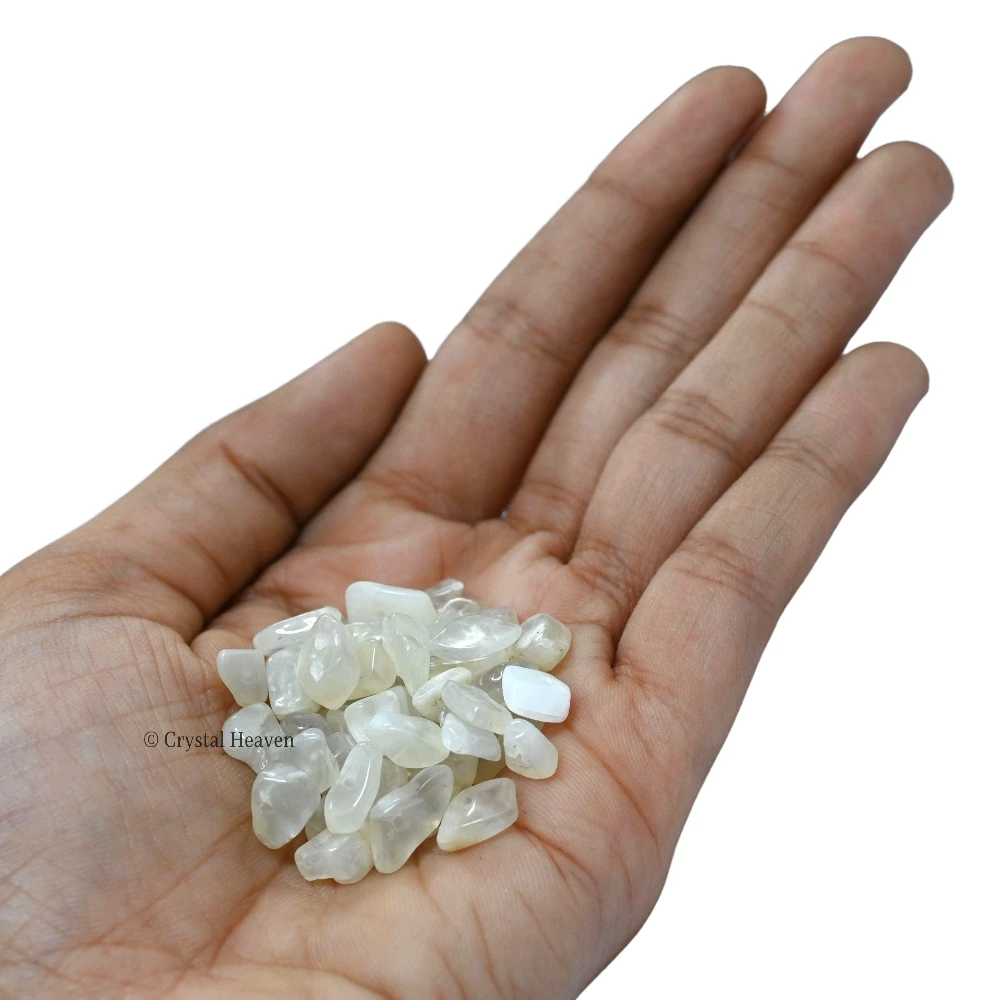 White Moonstone Chips - Pre Drilled - Image 6