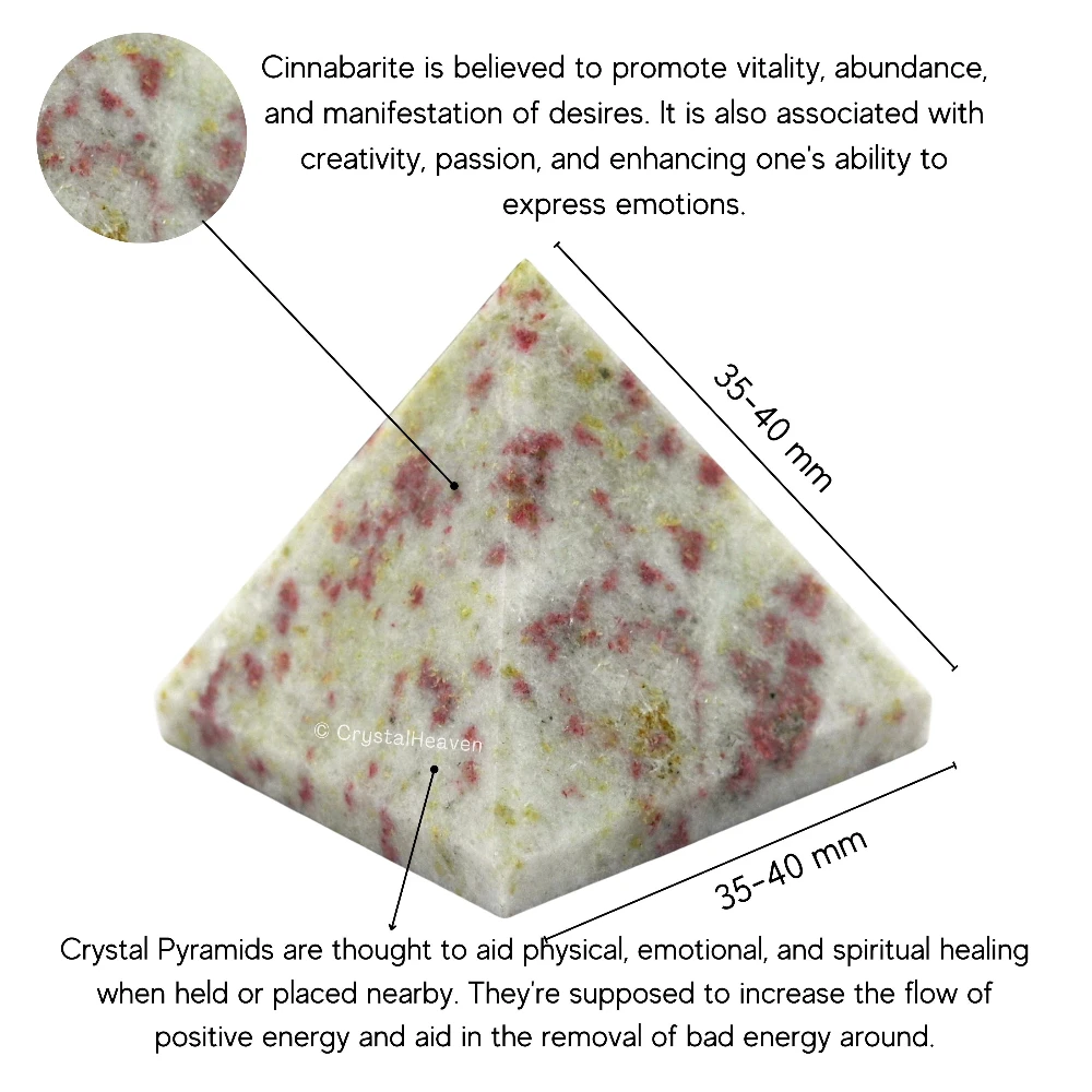 Cinnabarite Pyramid (1.5 Inch) - Image 3