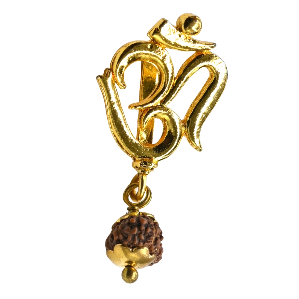 14 Mukhi Rudraksha OM Pendant (Gold) - Image 2