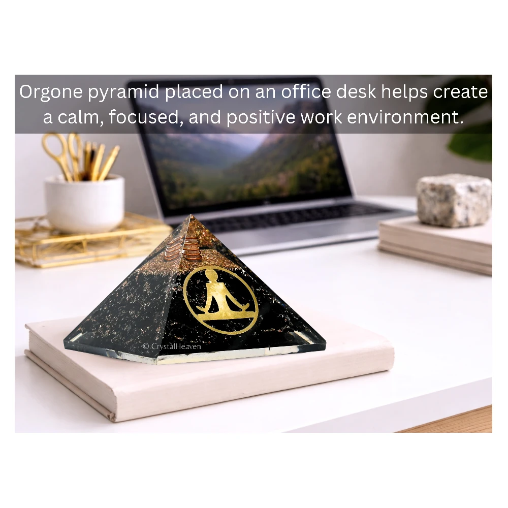 Black Tourmaline Orgone Pyramid (Buddha Yoga) - Image 4