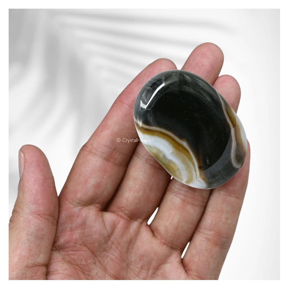 Black Onyx Palm Stone - Image 5
