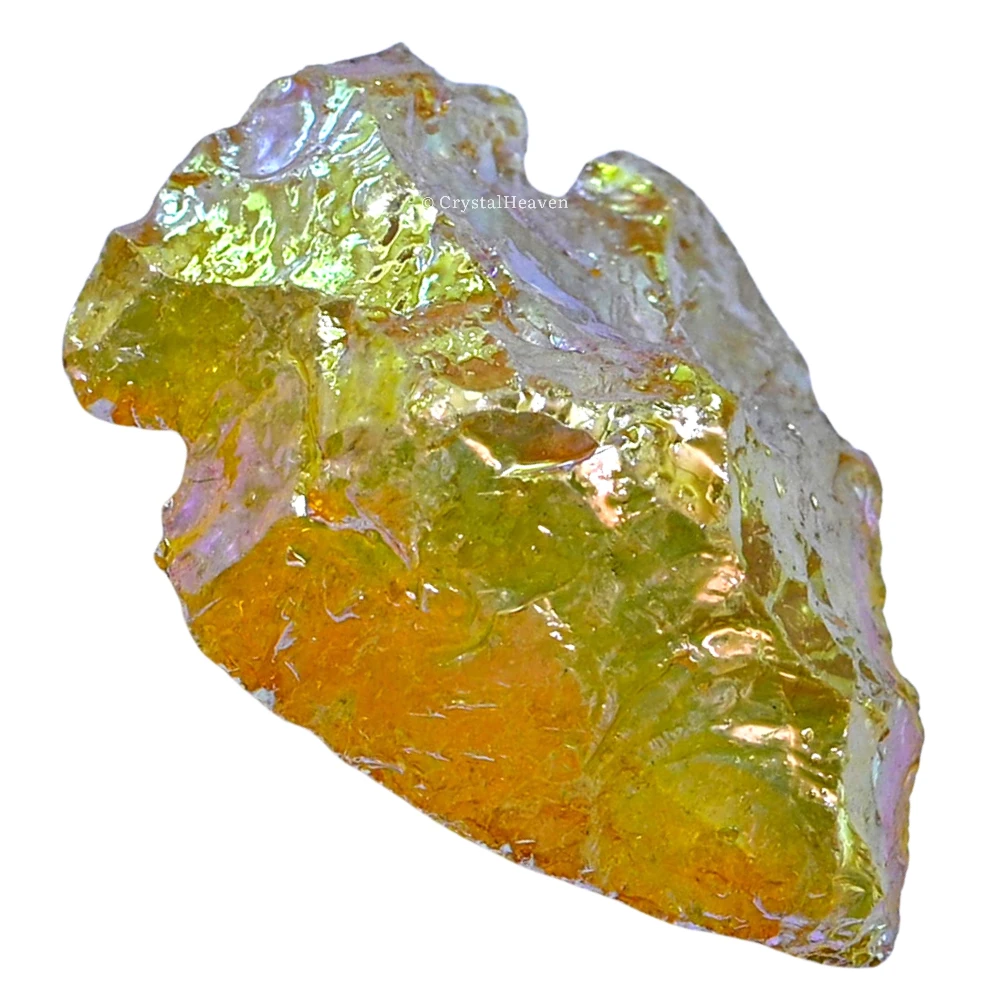 Yellow Aura Quartz Arrowhead - 1" to 1.5" (5 Pieces) - Image 3