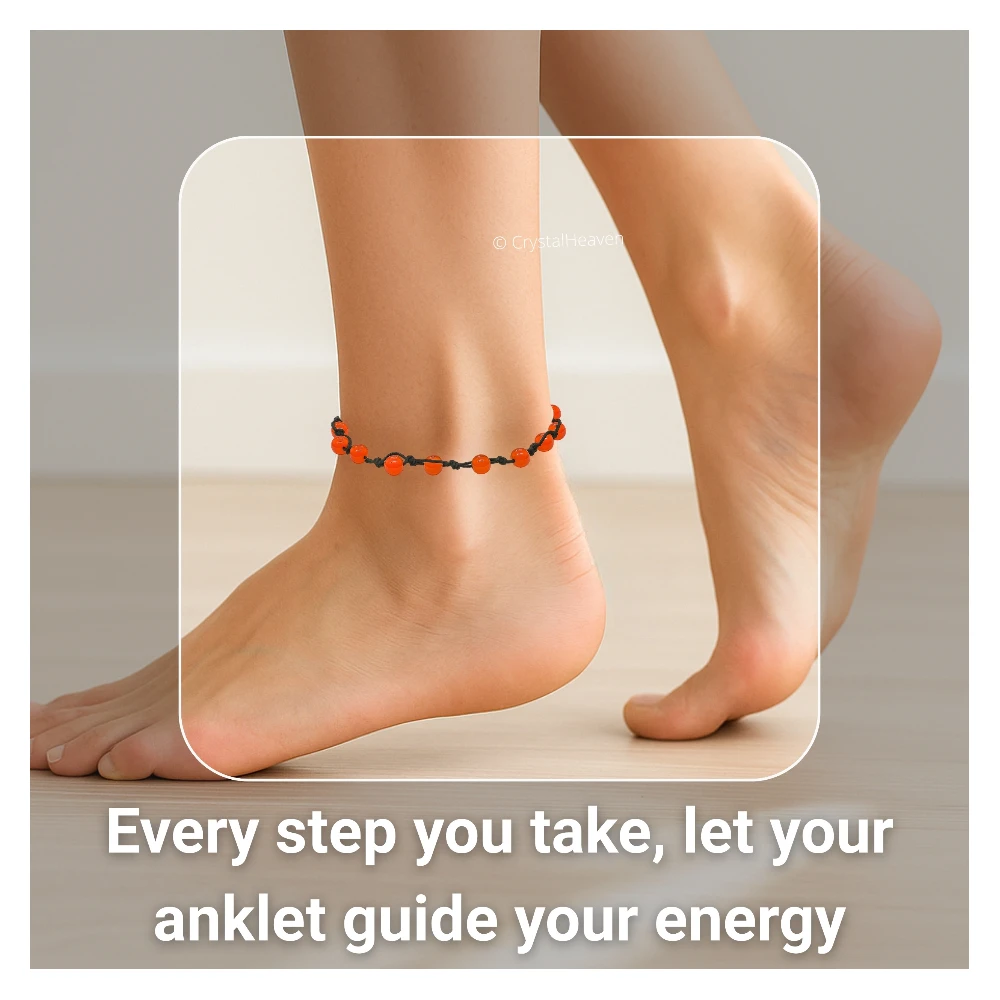 Carnelian Anklet (Hand Knotted) - Image 6