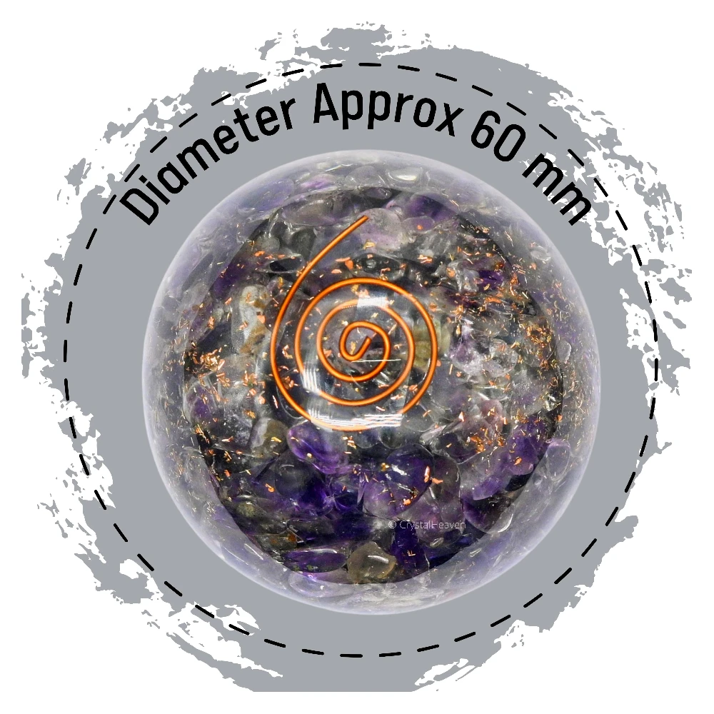 Amethyst Crystal Orgonite Ball (2.5 Inch) - Image 3