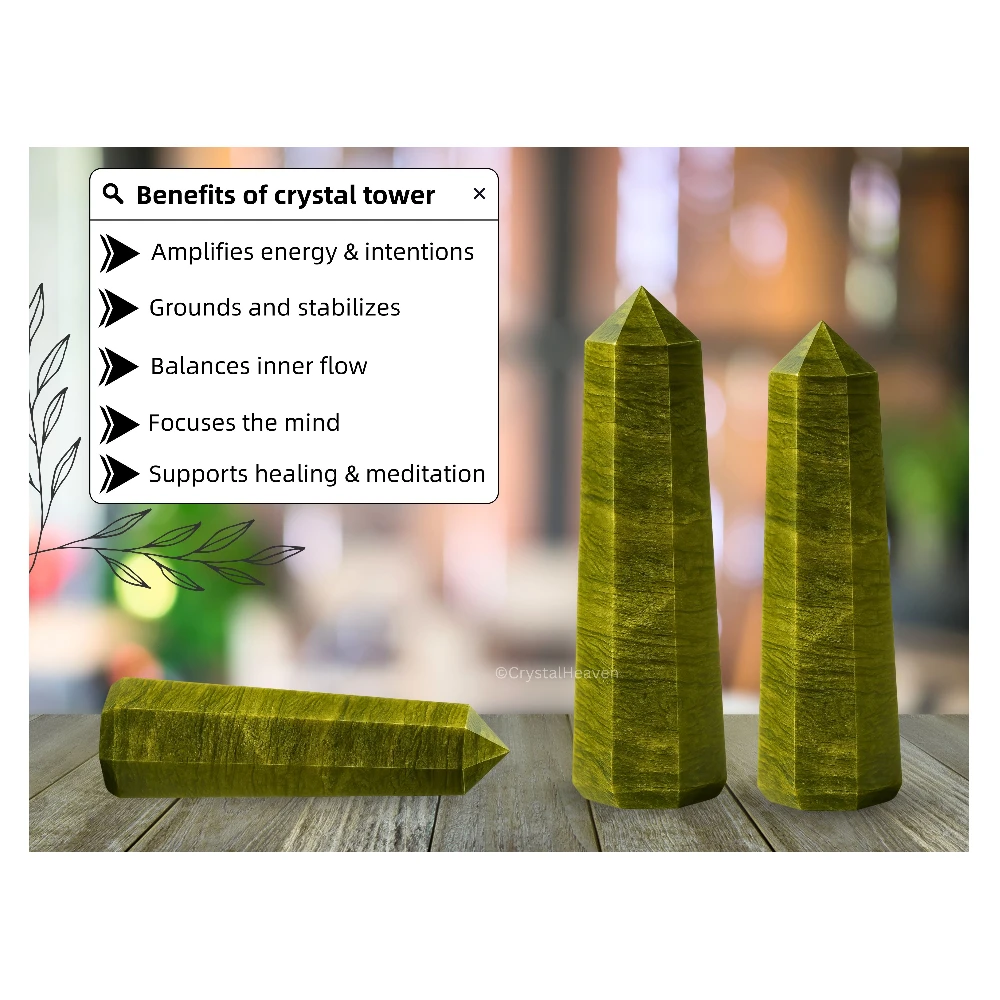 Vesuvianite Crystal Tower (3" to 4" inch) - Image 5