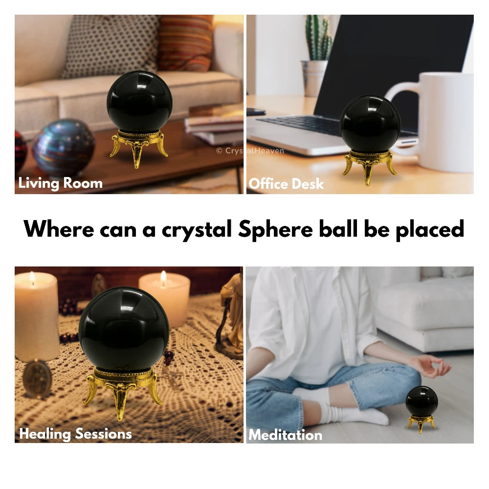 Black Agate Sphere (2 Inch) - Image 6