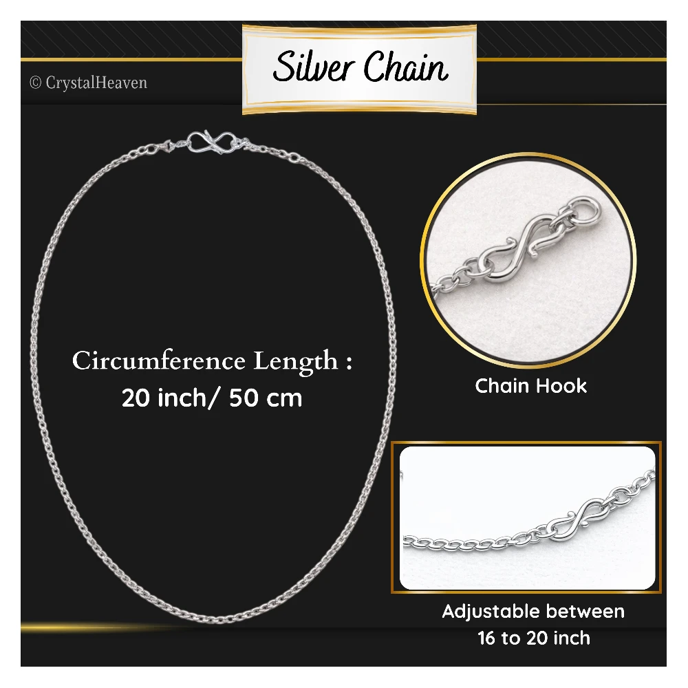 Aquamarine Crystal Bead Necklace (Silver) - Image 6