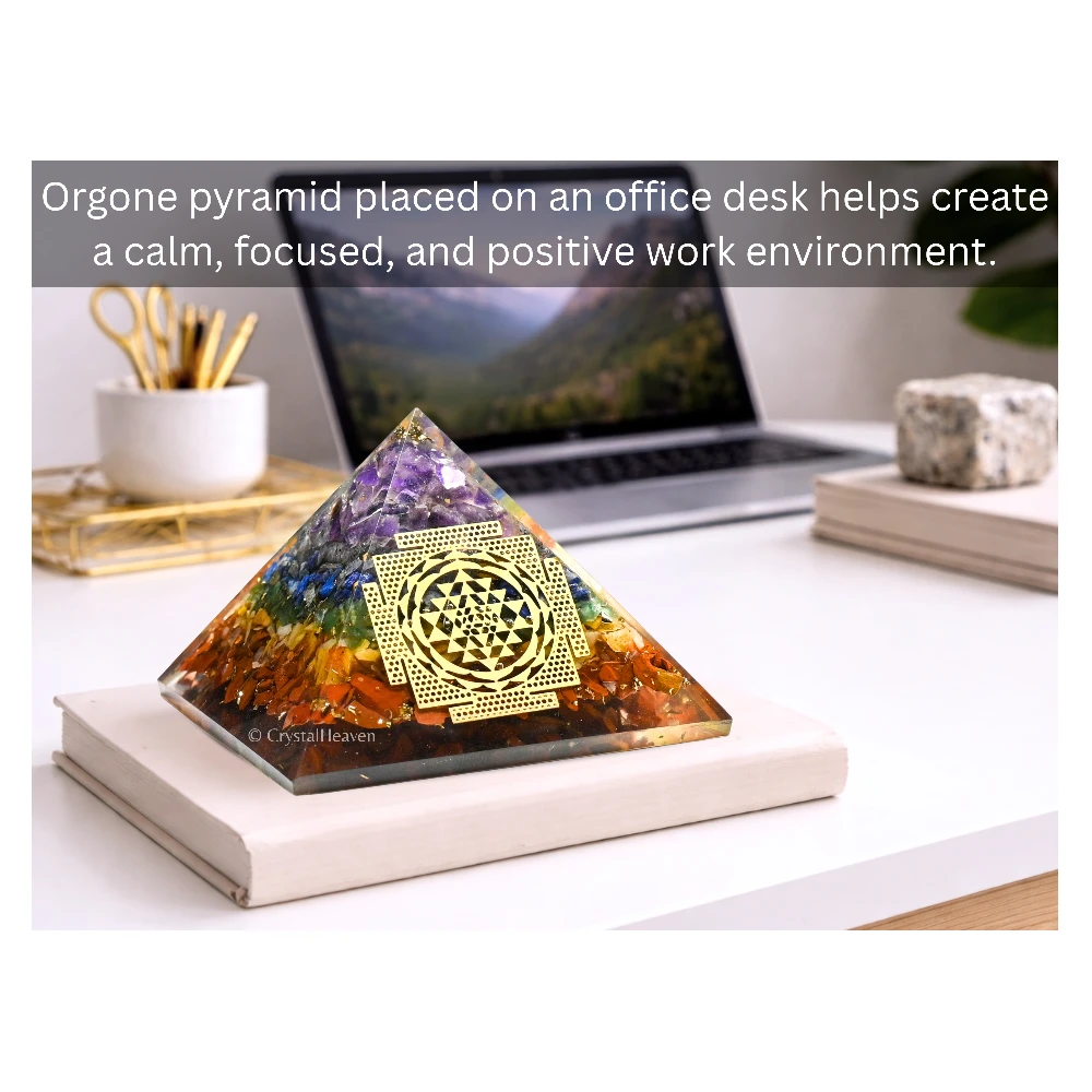 7 Chakra Orgone Pyramid (Shriyantra) - Image 4