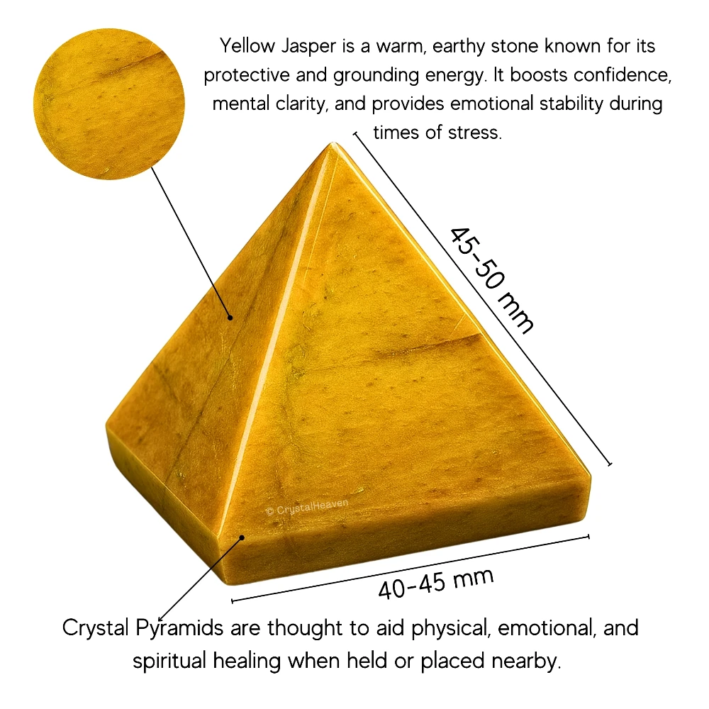 Yellow Jasper Pyramid (2 Inch) - Image 3