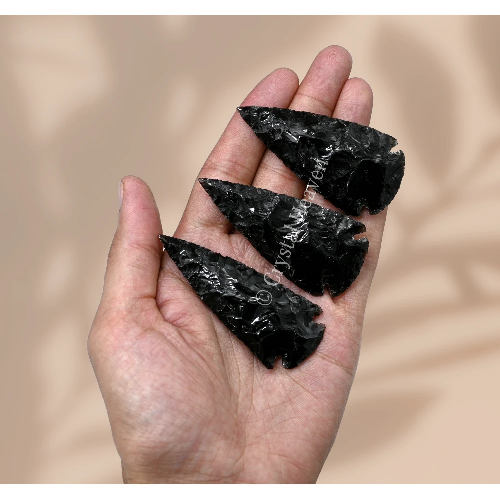 Black Obsidian Arrowhead - 2" to 3" - Image 4