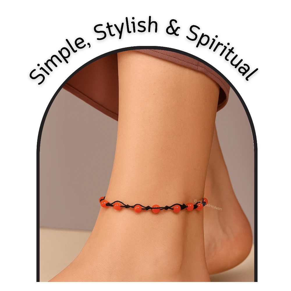 Carnelian Anklet (Hand Knotted) - Image 5