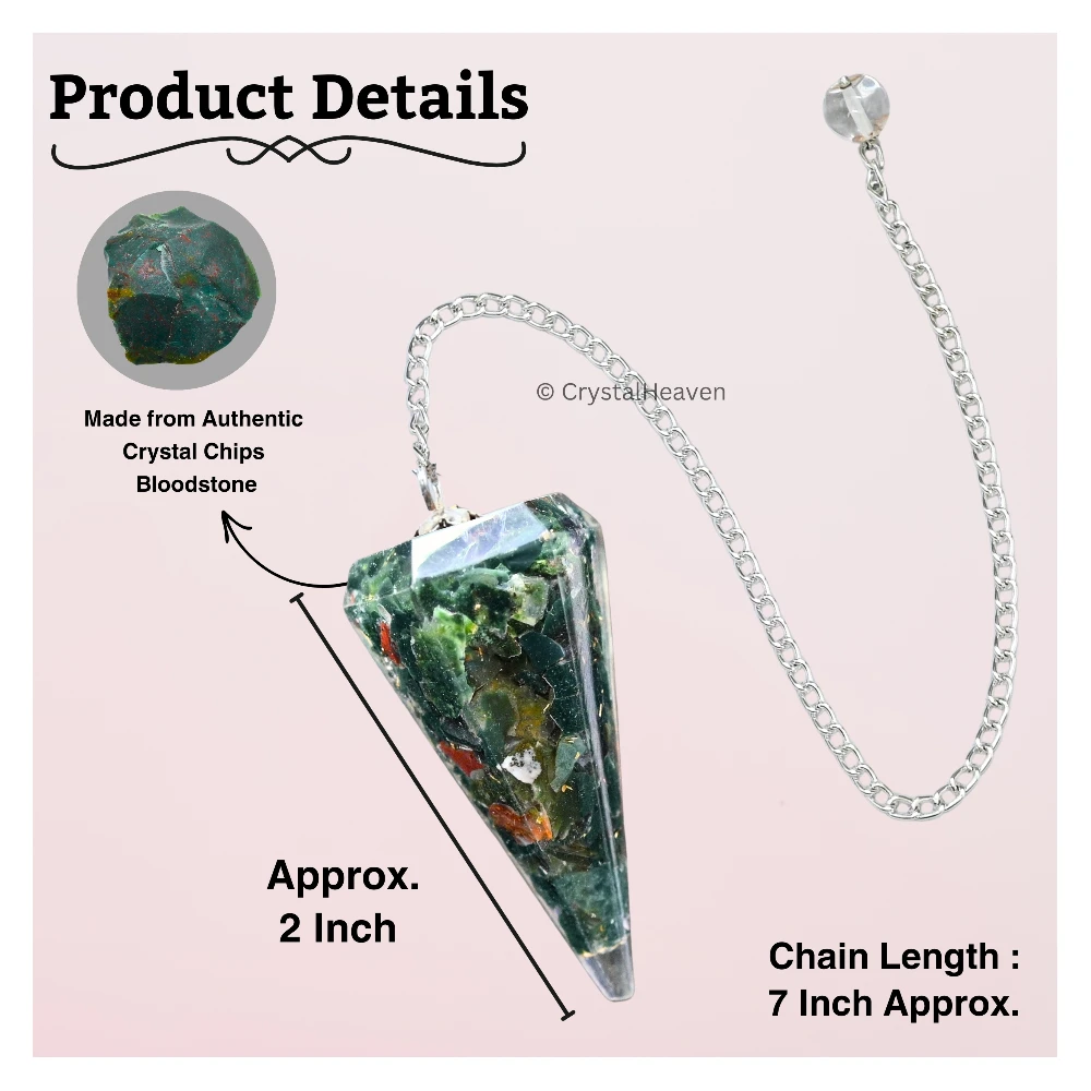 Bloodstone Crystal Orgone Pendulum - Image 4