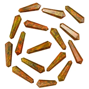 Unakite Pencil Points (Double Terminated) (Set of 3)