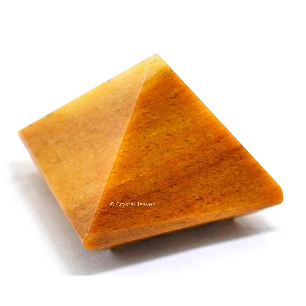 Yellow Jasper Lemurian Pyramid - Under 9 Pyramid Plate - Image 2
