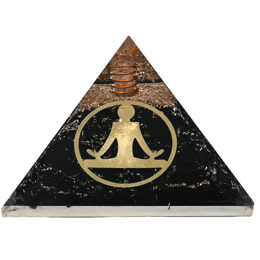 Black Tourmaline Orgone Pyramid (Buddha Yoga) - Image 2
