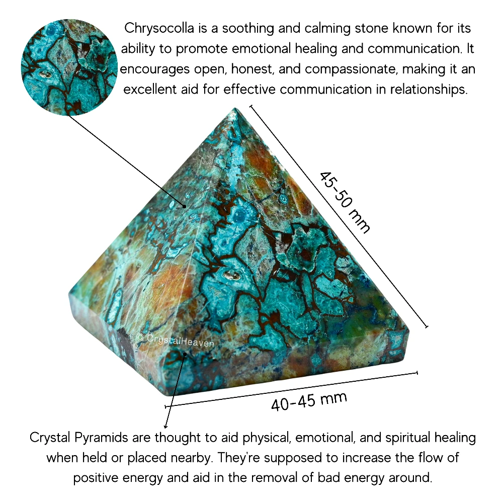Chrysocolla Pyramid (2 Inch) - Image 3
