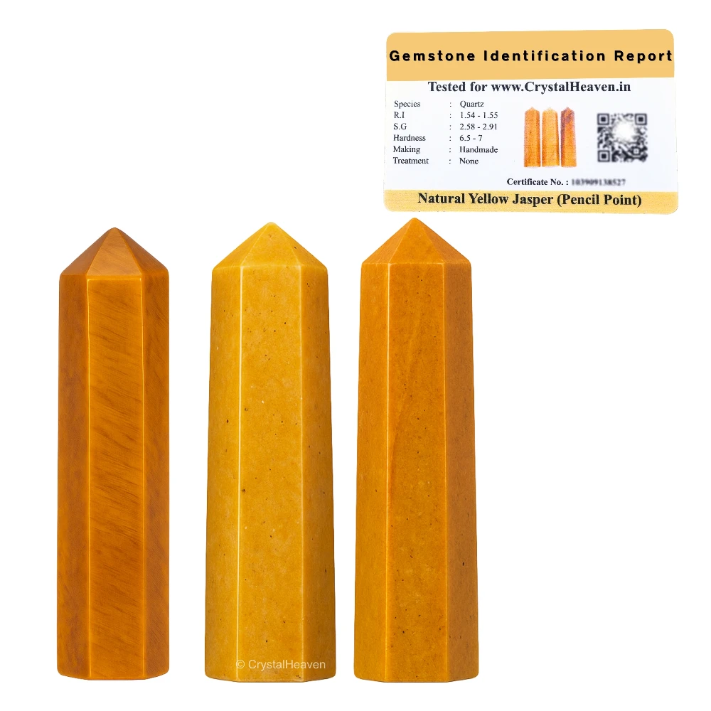 Yellow Jasper Pencil Points (Set of 3) - Image 2
