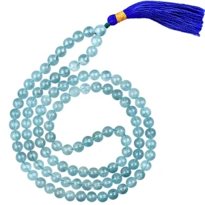 Aquamarine Japa Mala (Without Knot)
