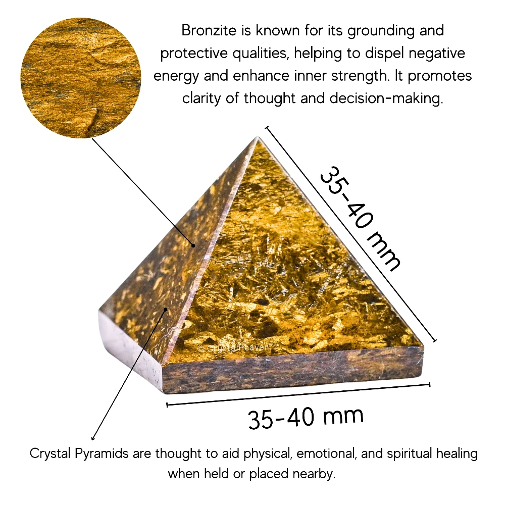 Bronzite Pyramid (1.5 Inch) - Image 3
