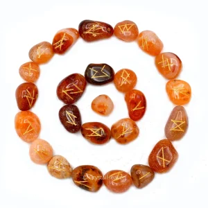 Carnelian Rune Stones Set