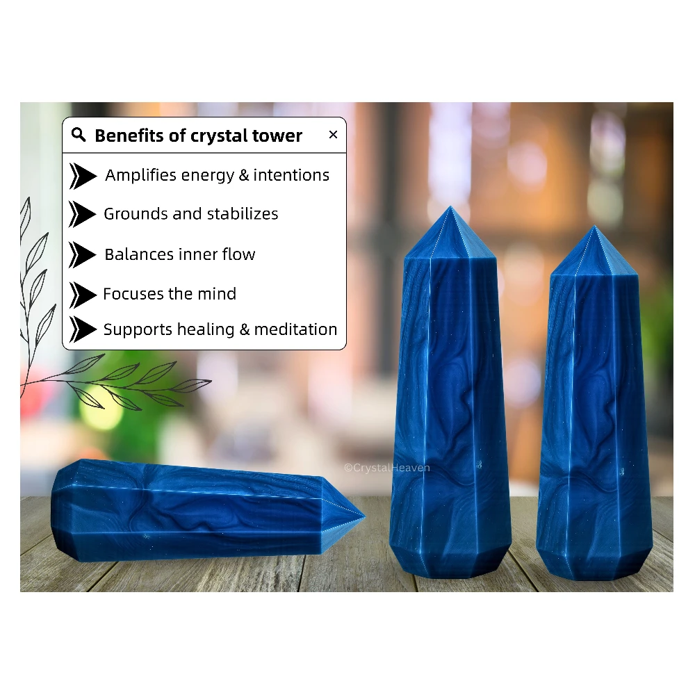 Blue Agate Tower (2" to 3" inch) - Image 5