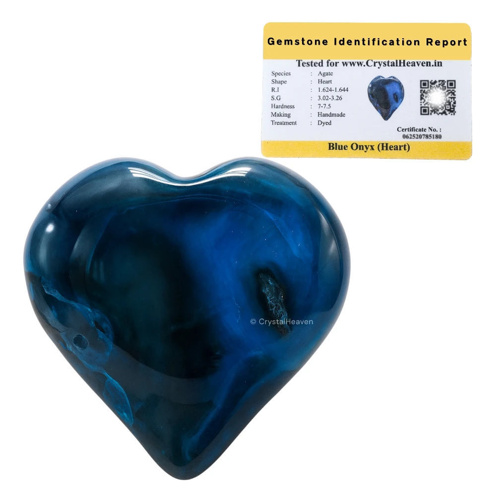 Blue Onyx Agate Heart - Image 2
