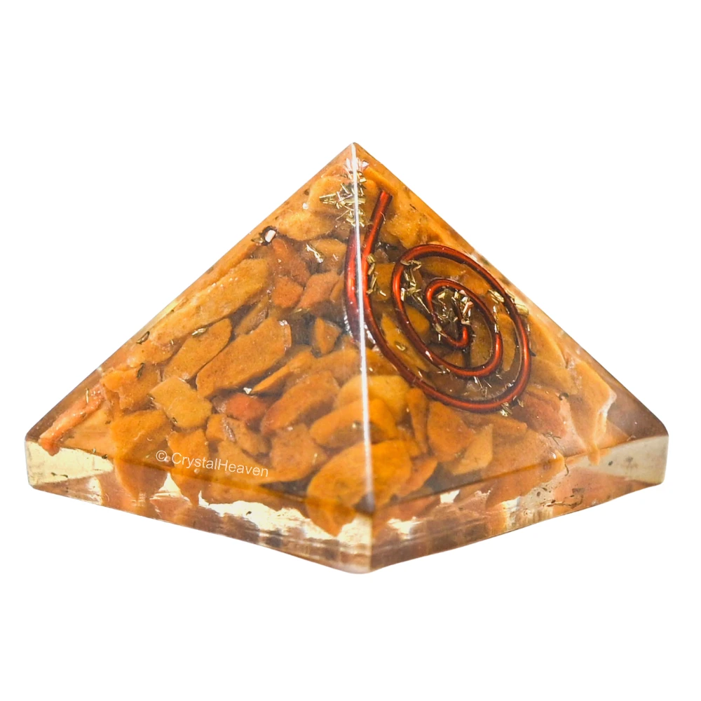 Yellow Jasper Orgone Pyramid - 30mm - Image 2