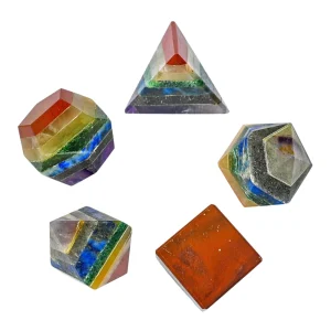 7 Chakra Platonic Solid - 5 Pcs