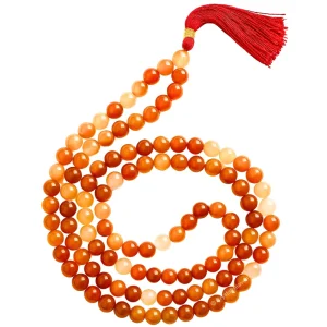 Carnelian Japa Mala (Without Knot)