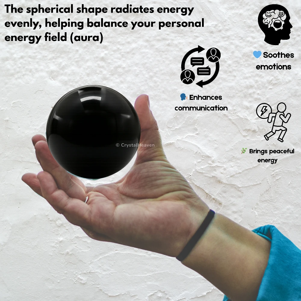 Black Obsidian Sphere (2 Inch) - Image 4
