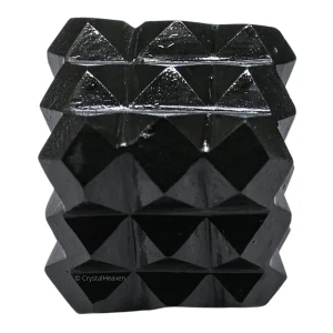 Black Agate 54 Pyramid Power Cube