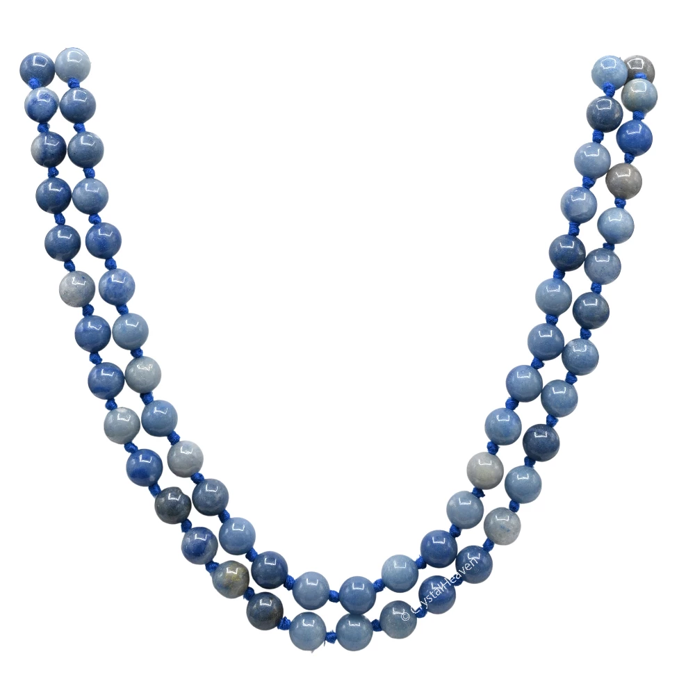 Blue Aventurine Japa Mala (Hand Knotted) - Image 6