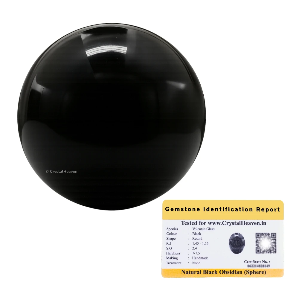 Black Obsidian Sphere (2 Inch) - Image 2