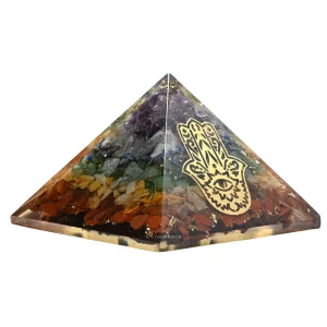 7 Chakra Orgone Pyramid (Hamsa)