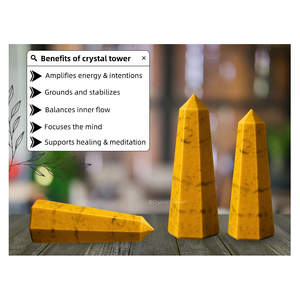 Yellow Jasper Tower (3" to 4" inch) - Image 5