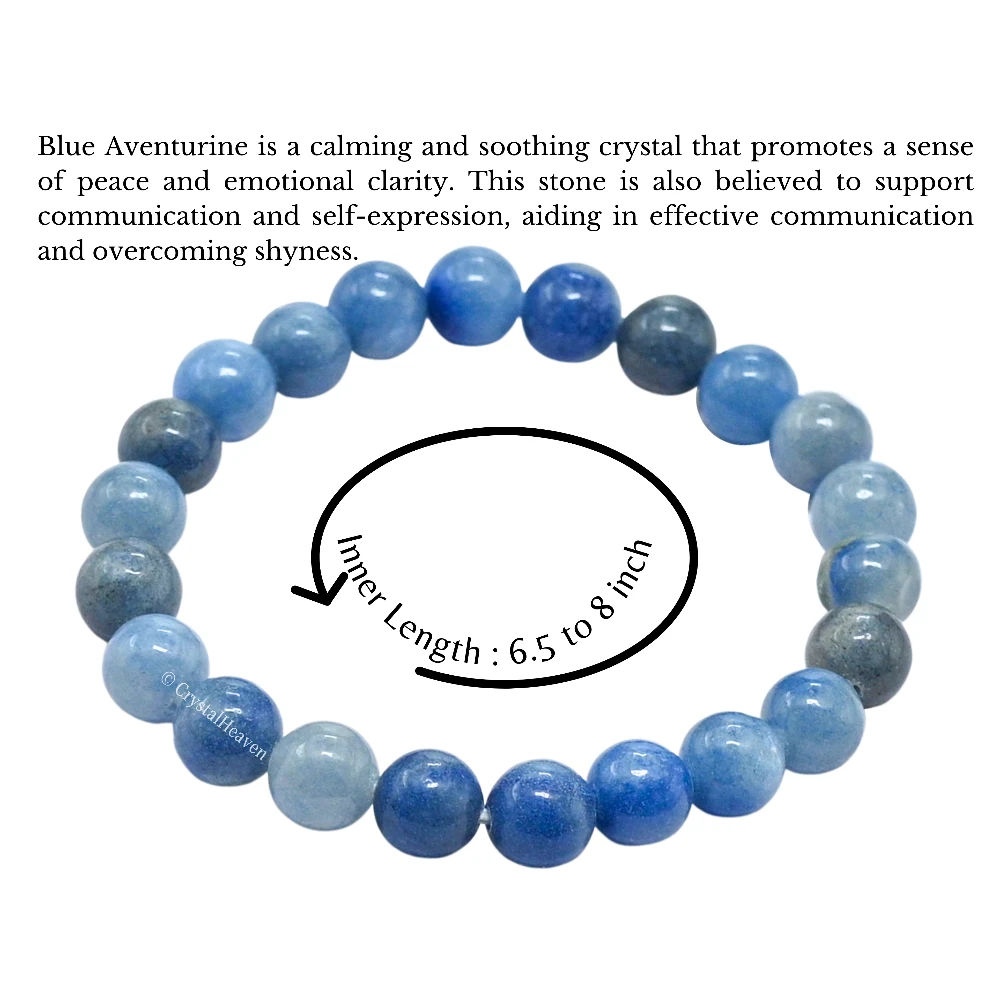 Blue Aventurine Bracelet (Elastic) - Image 4