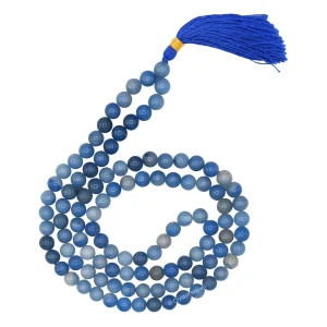 Blue Aventurine Japa Mala (Without Knot)