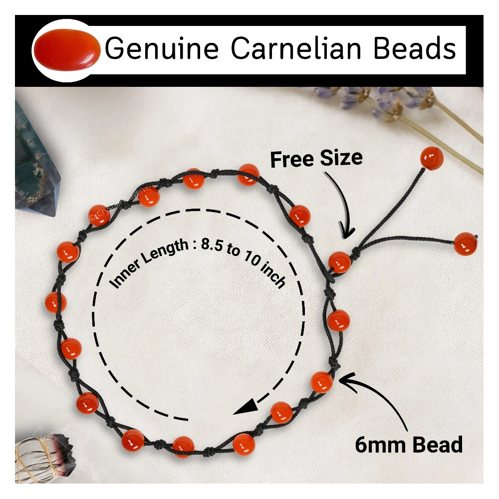 Carnelian Anklet (Hand Knotted) - Image 4