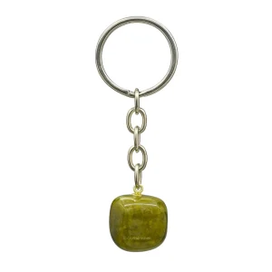 Vesuvianite Crystal Keychain (Tumbled)