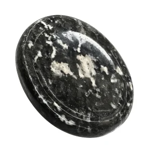 Black and White Tourmaline Worry Stone