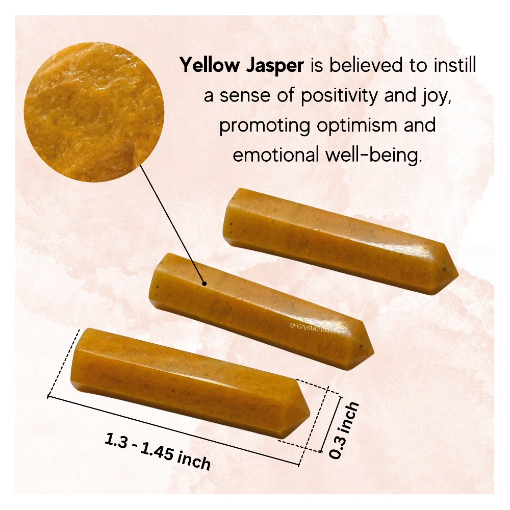Yellow Jasper Pencil Points (Set of 3) - Image 4
