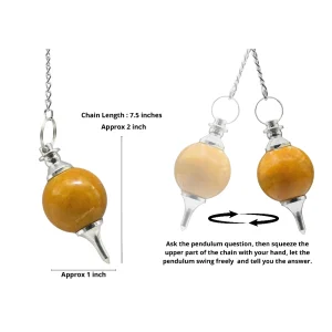 Yellow Jasper Ball Pendulum